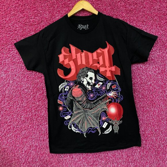 Ghost Cardinal Copia Crystal Ball Cards Heavy Metal Rock T-Shirt Medium - Picture 3 of 4